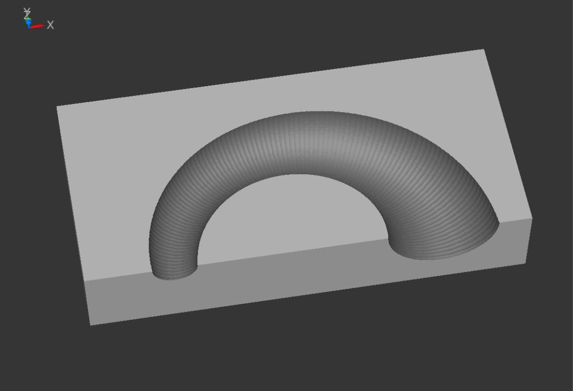 Concave arc segment